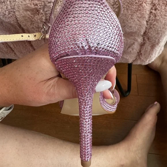 Pink Rhinestone Betsey Johnson Heels - Picture 9 of 11